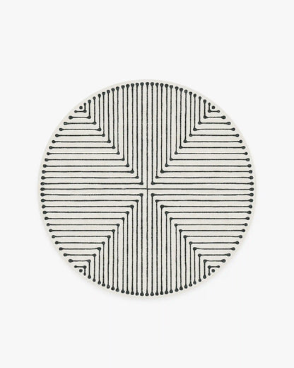 Inkdrop Black & Ivory Rug by Jonathan Adler