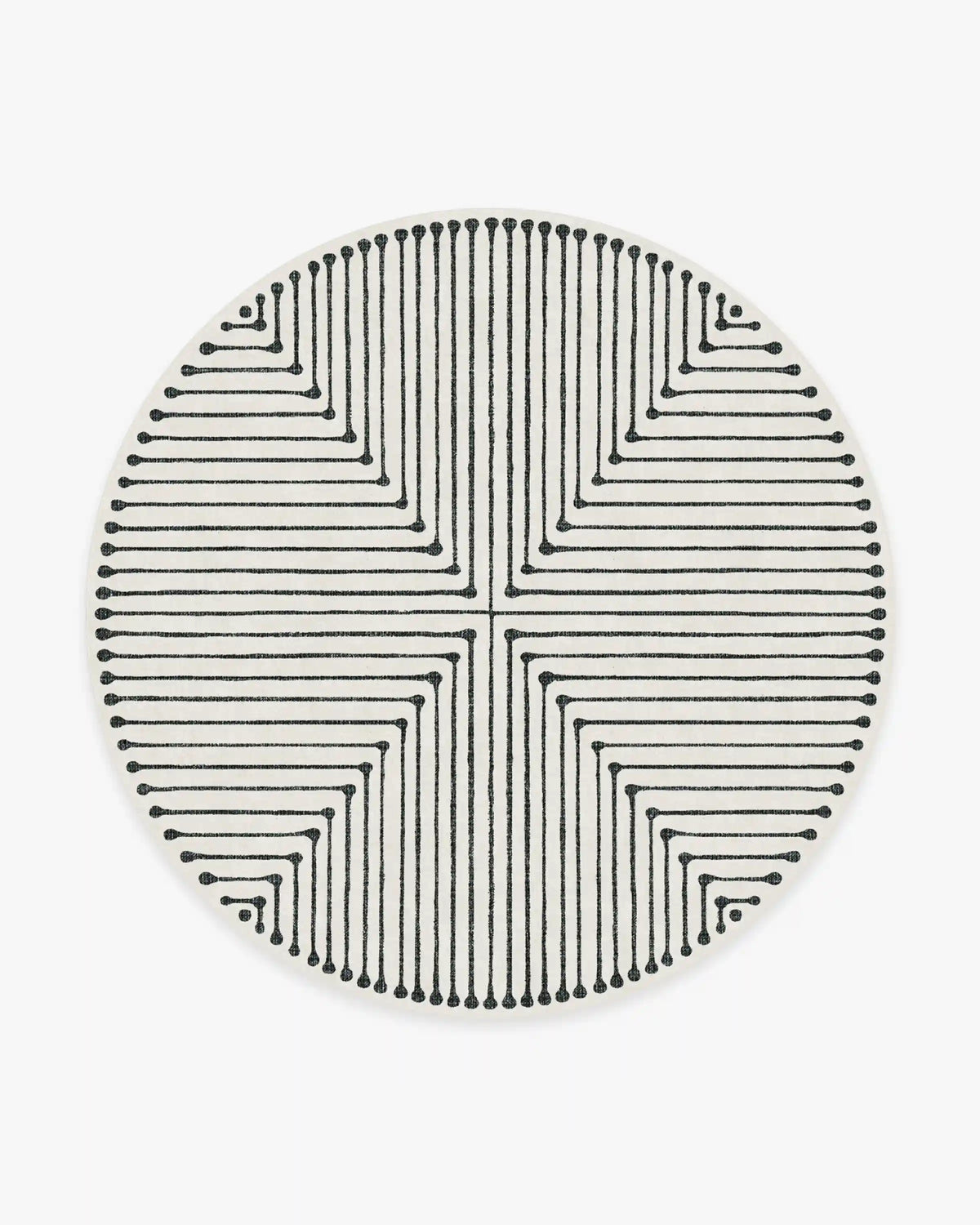 Inkdrop Black & Ivory Rug by Jonathan Adler