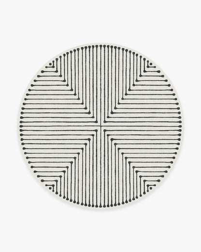 Inkdrop Black & Ivory Rug by Jonathan Adler