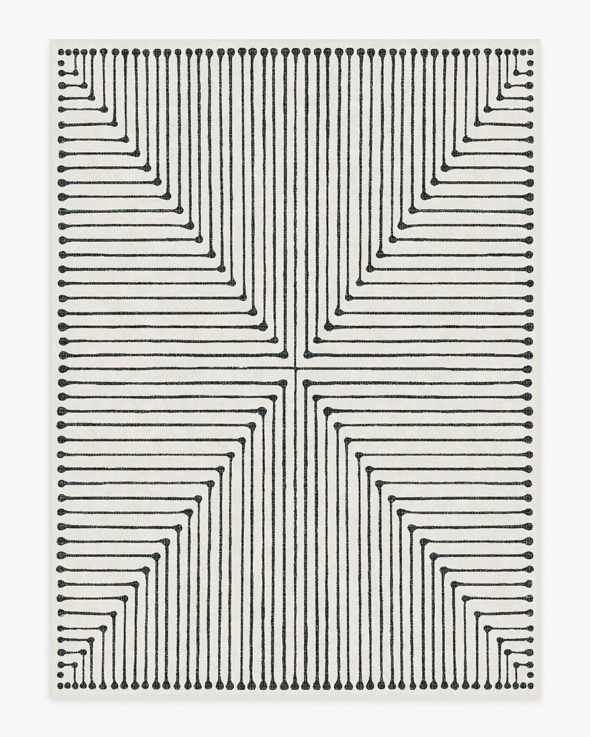 Inkdrop Black & Ivory Rug by Jonathan Adler