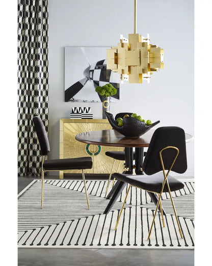 Inkdrop Black & Ivory Rug by Jonathan Adler
