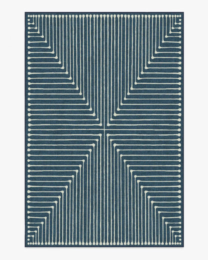 Inkdrop Lapis Blue Rug by Jonathan Adler