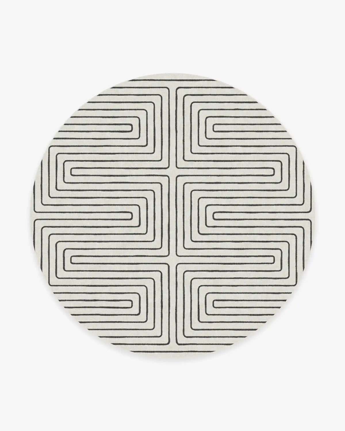 Labyrinth Black & Ivory Rug by Jonathan Adler