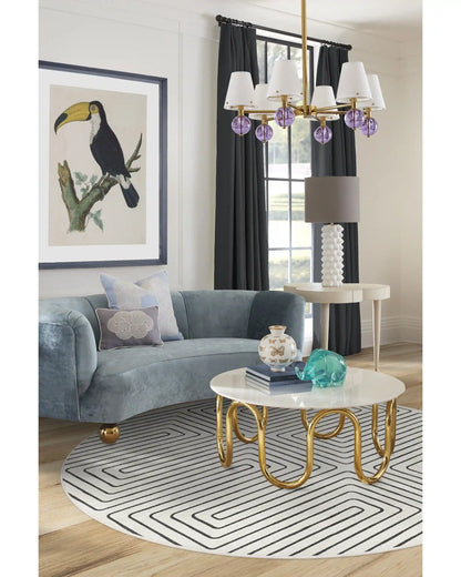Labyrinth Black & Ivory Rug by Jonathan Adler
