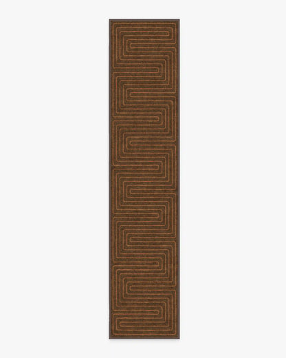 Labyrinth Brown & Orange Rug by Jonathan Adler