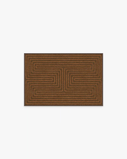 Labyrinth Brown & Orange Rug by Jonathan Adler