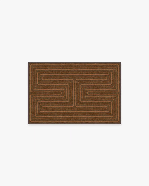 Labyrinth Brown & Orange Rug by Jonathan Adler