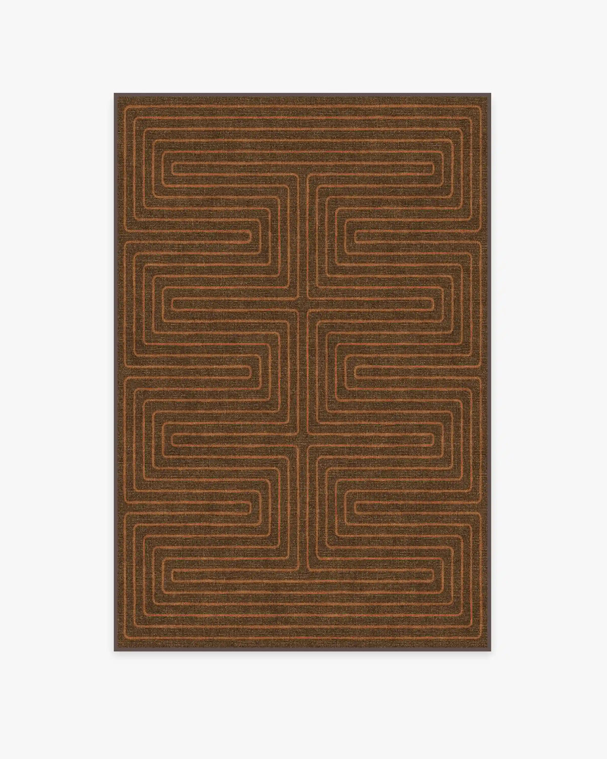 Labyrinth Brown & Orange Rug by Jonathan Adler