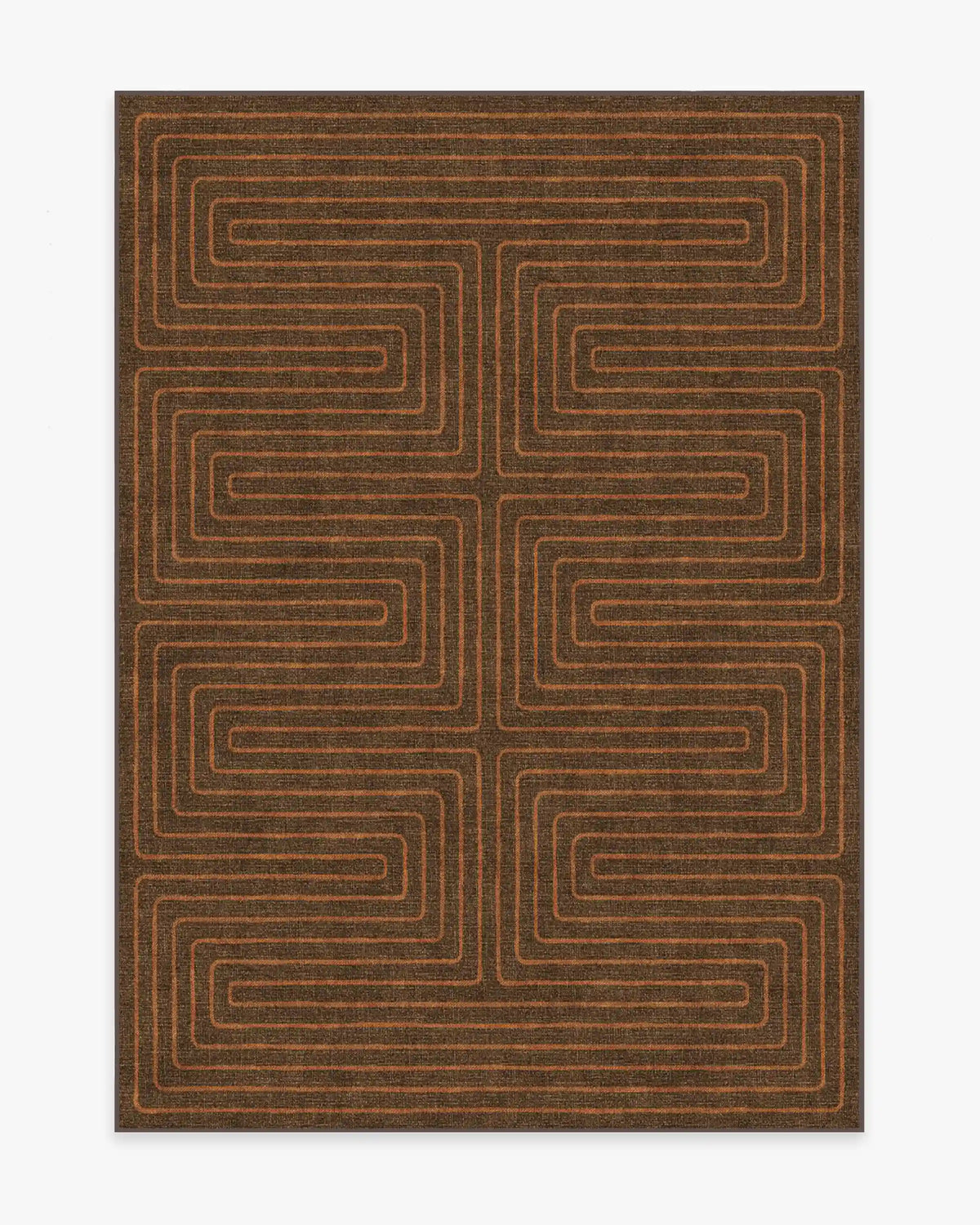 Labyrinth Brown & Orange Rug by Jonathan Adler