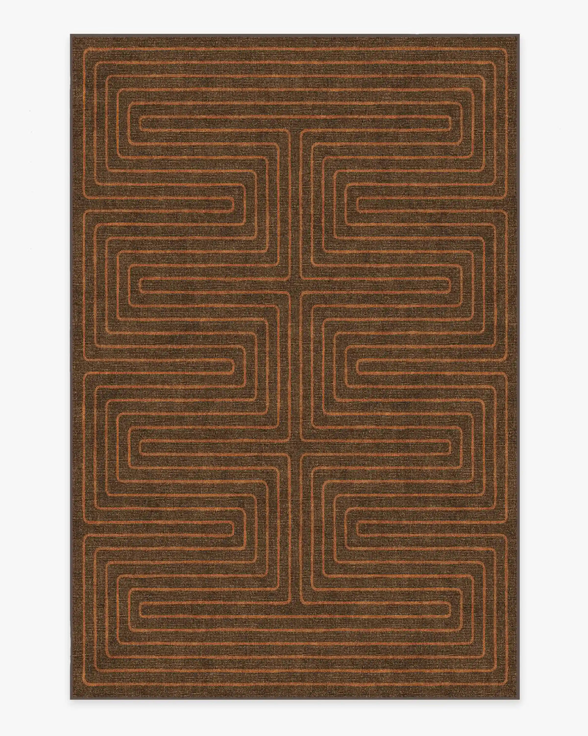 Labyrinth Brown & Orange Rug by Jonathan Adler