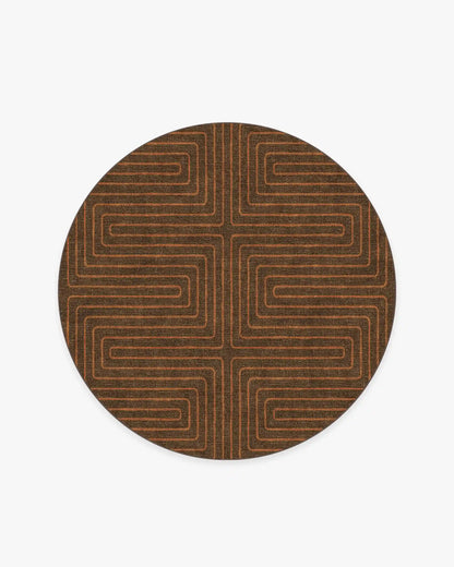 Labyrinth Brown & Orange Rug by Jonathan Adler