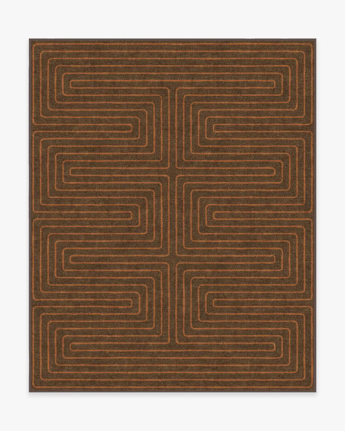 Labyrinth Brown & Orange Rug by Jonathan Adler