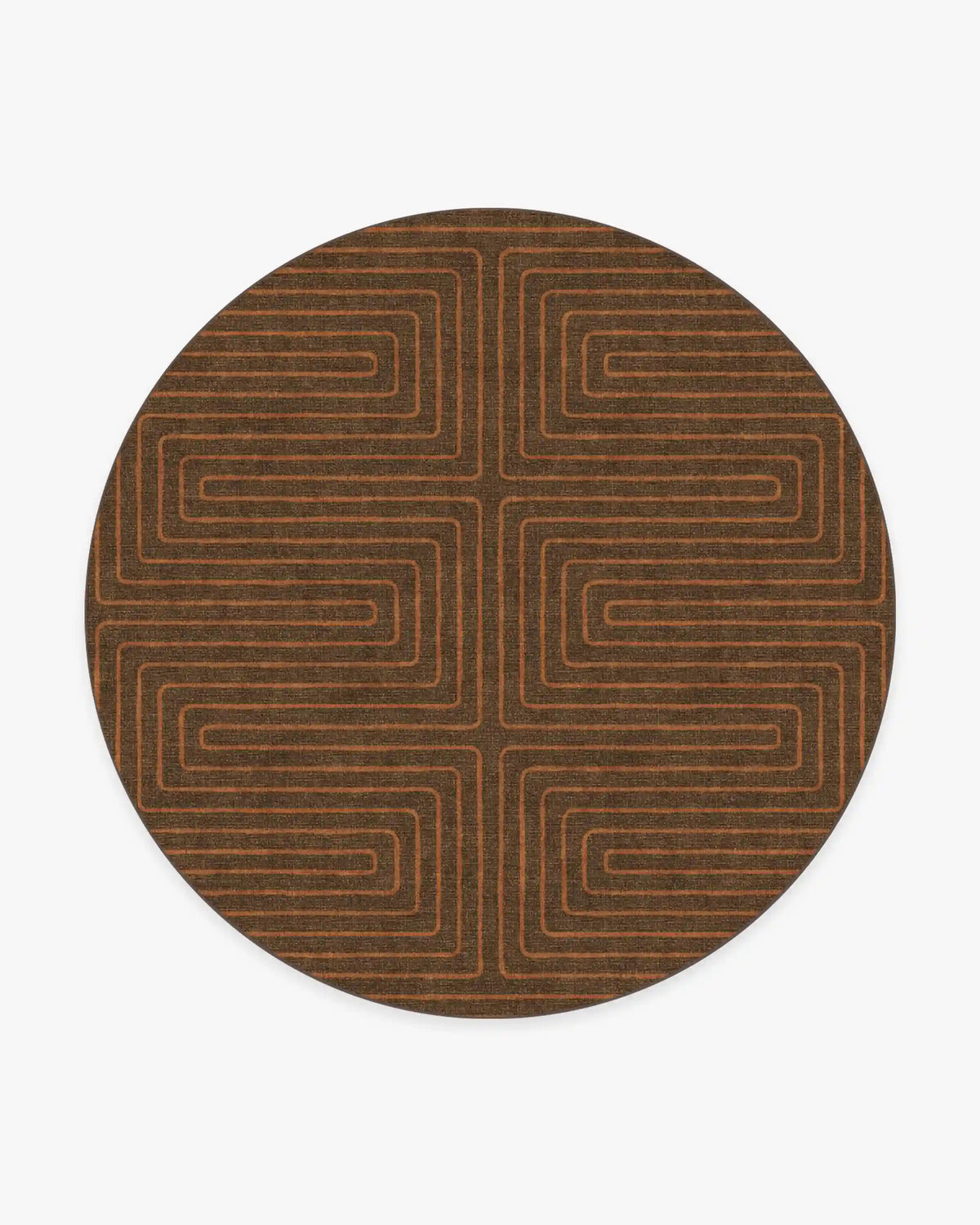 Labyrinth Brown & Orange Rug by Jonathan Adler
