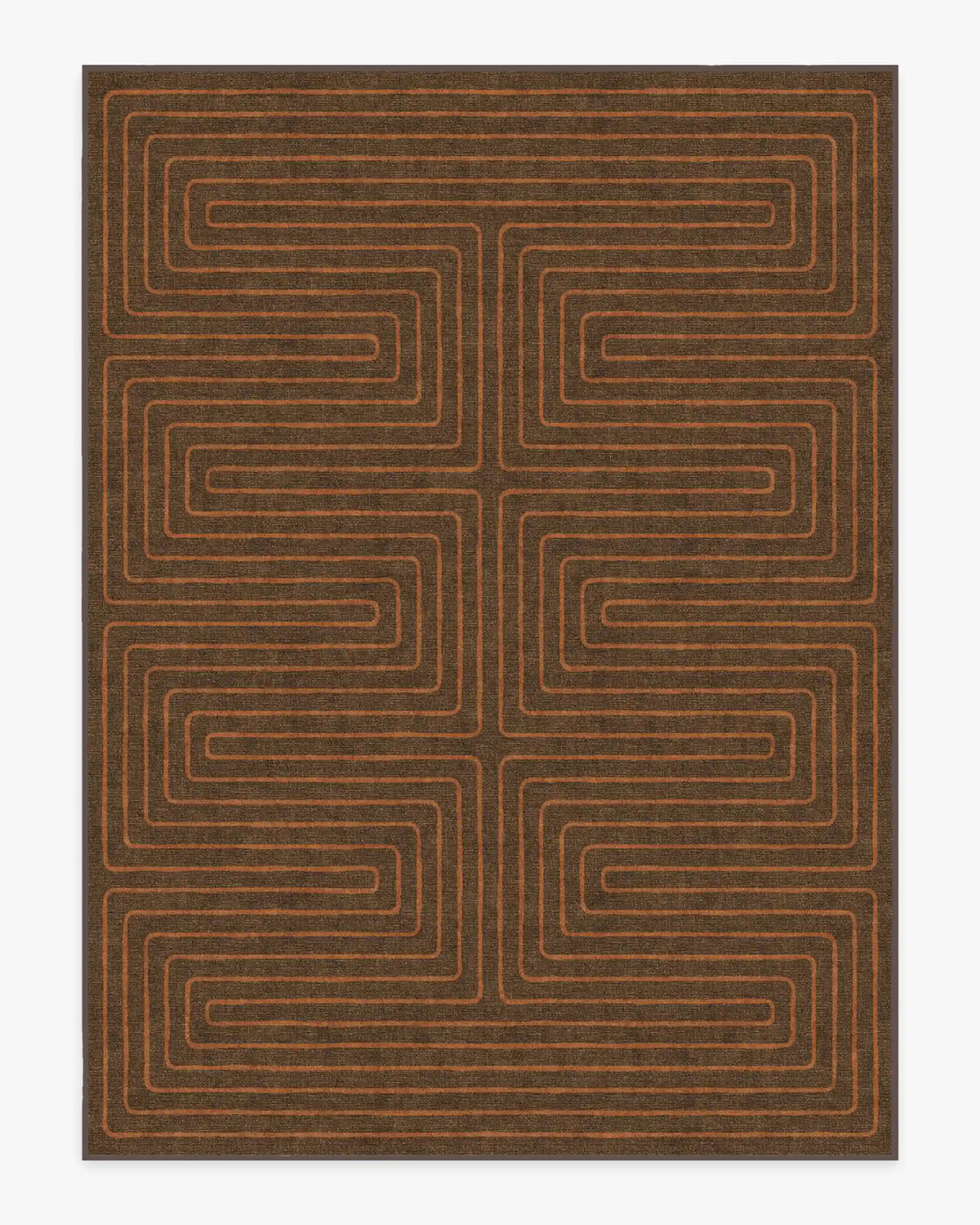 Labyrinth Brown & Orange Rug by Jonathan Adler
