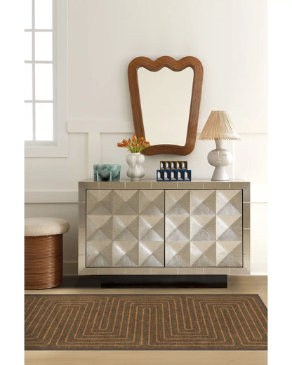 Labyrinth Brown & Orange Rug by Jonathan Adler