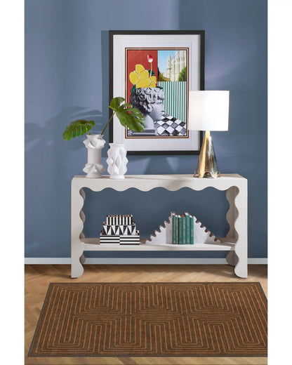 Labyrinth Brown & Orange Rug by Jonathan Adler