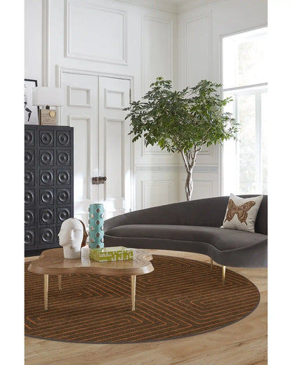 Labyrinth Brown & Orange Rug by Jonathan Adler