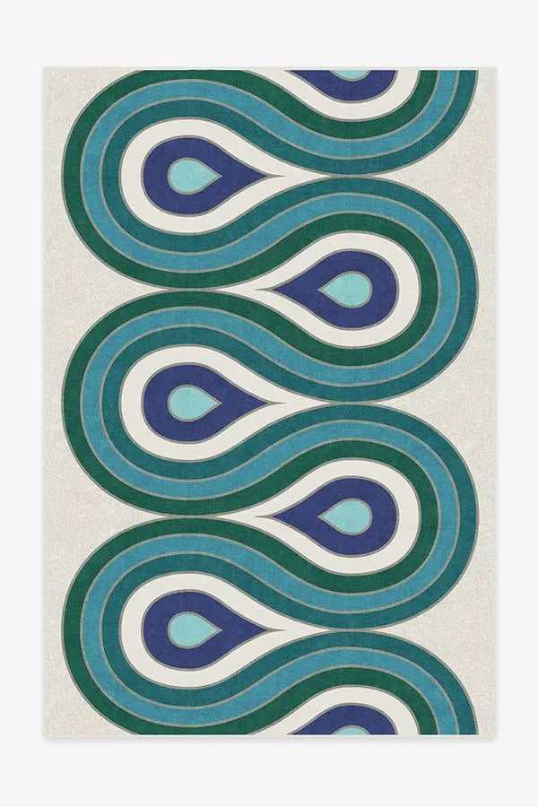 Milano Peacock Rug by Jonathan Adler