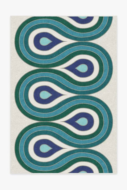 Milano Peacock Rug by Jonathan Adler