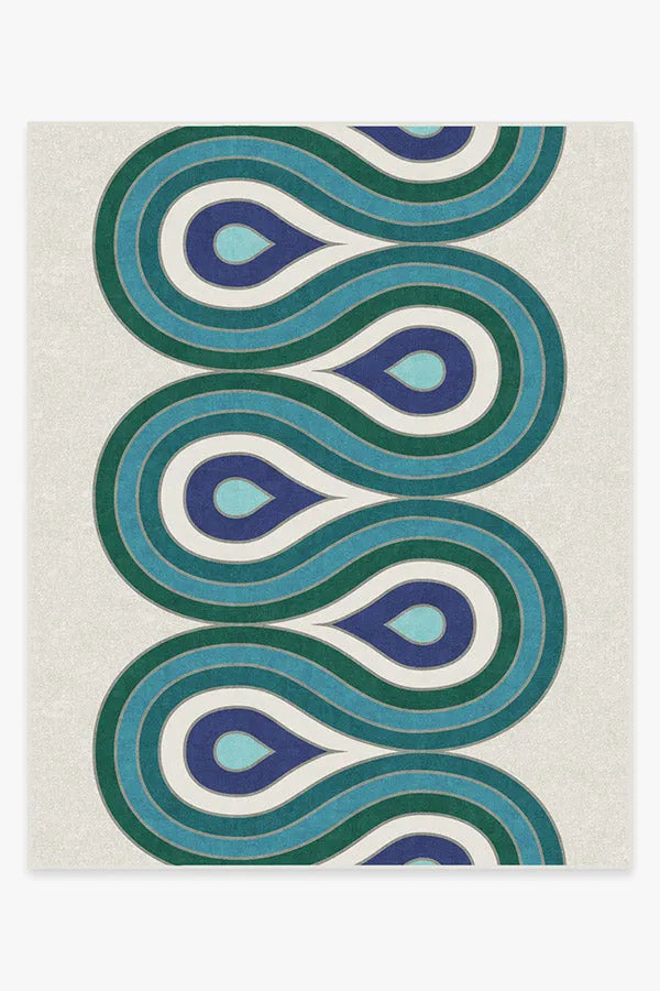 Milano Peacock Rug by Jonathan Adler