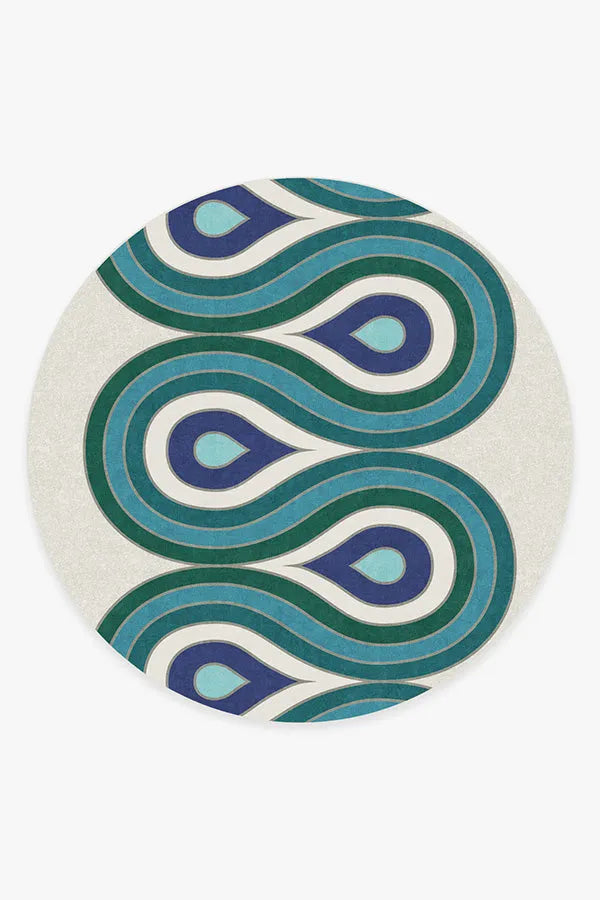 Milano Peacock Rug by Jonathan Adler