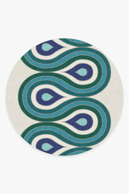 Milano Peacock Rug by Jonathan Adler