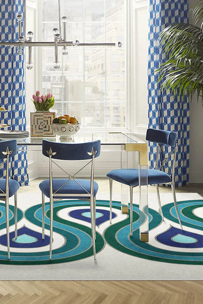 Milano Peacock Rug by Jonathan Adler