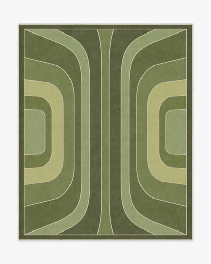 Paradox Green Rug by Jonathan Adler