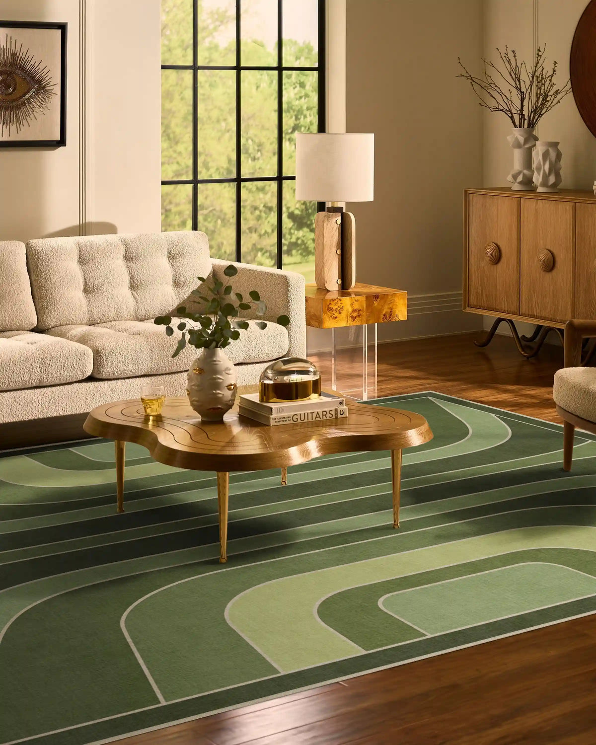 Paradox Green Rug by Jonathan Adler
