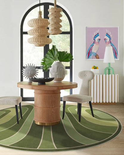Paradox Green Rug by Jonathan Adler