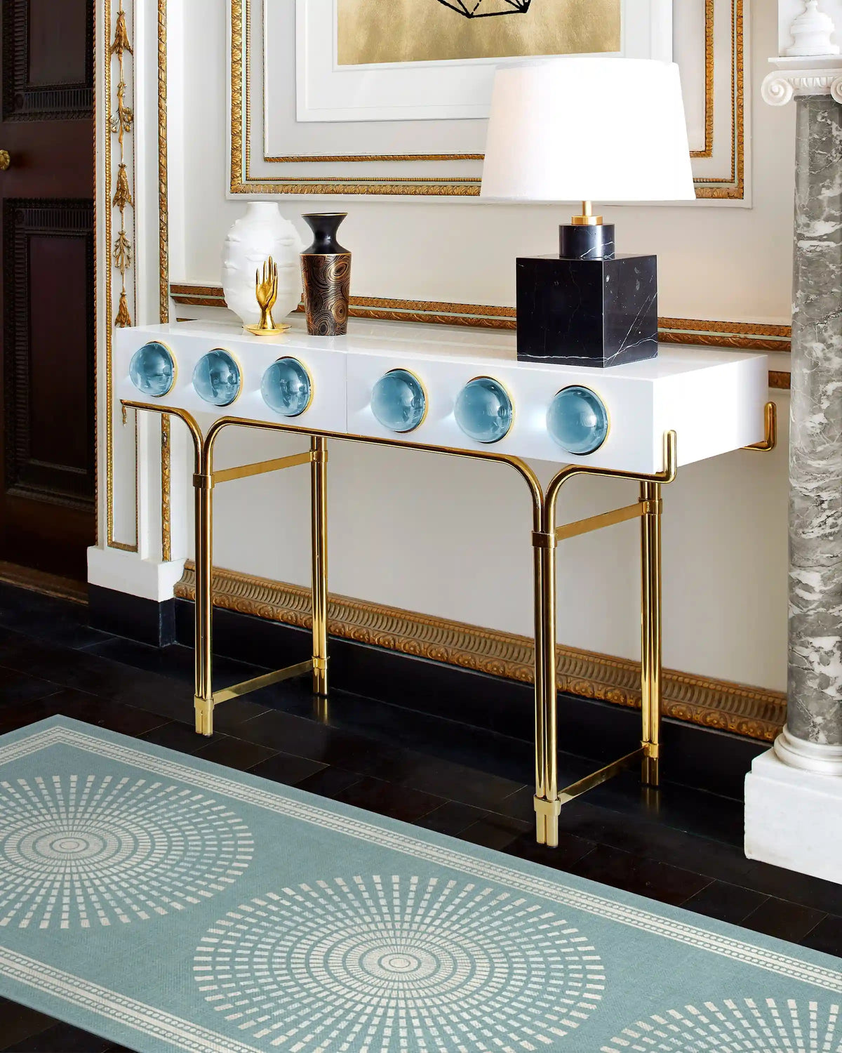 Santorini Blue Rug by Jonathan Adler
