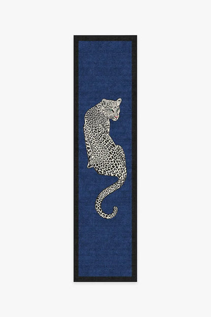 Snow Leopard Sapphire Rug by Jonathan Adler