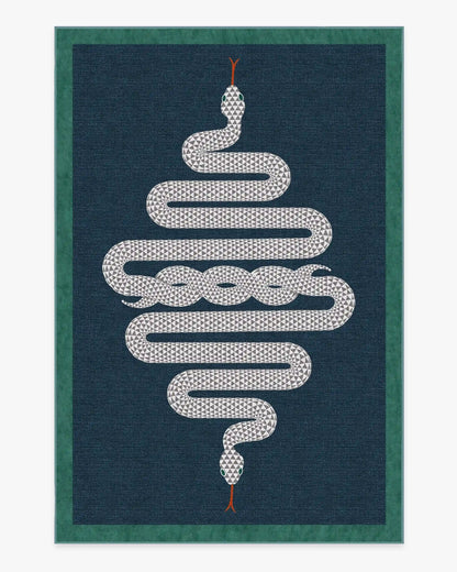 Venom Sapphire Rug by Jonathan Adler