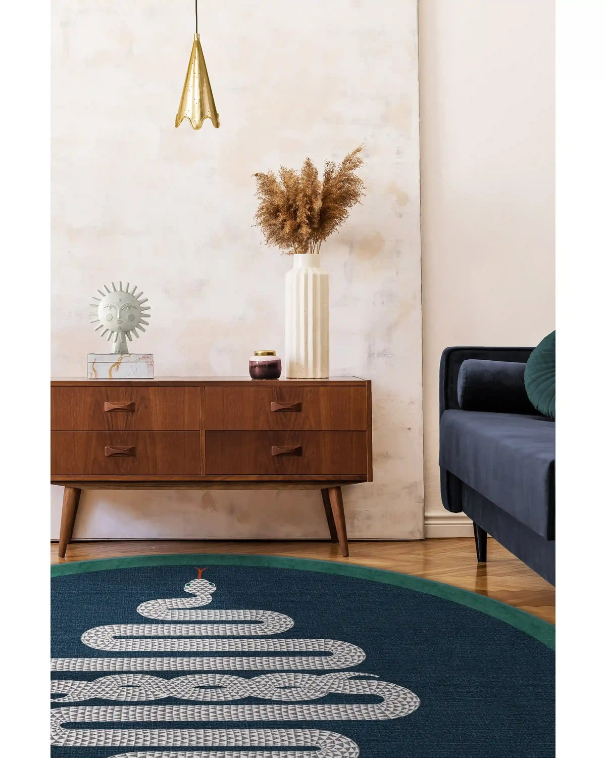 Venom Sapphire Rug by Jonathan Adler