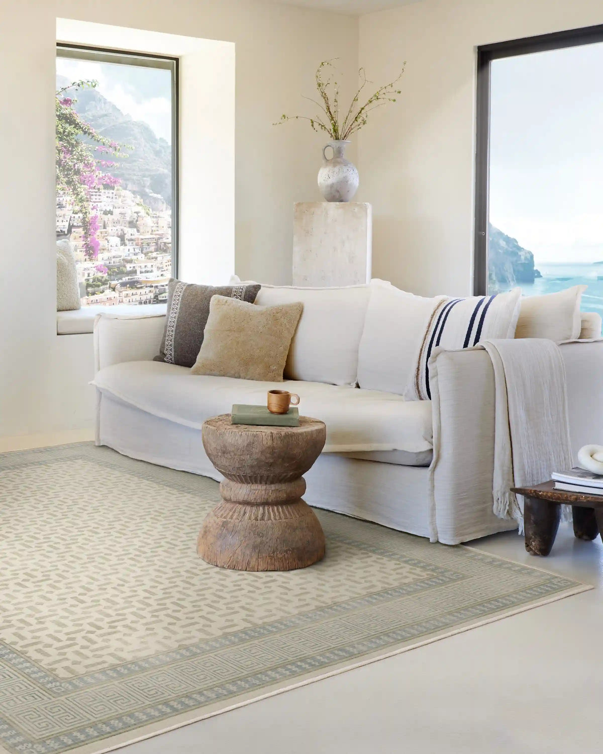 Kairos Ivory & Blue Rug