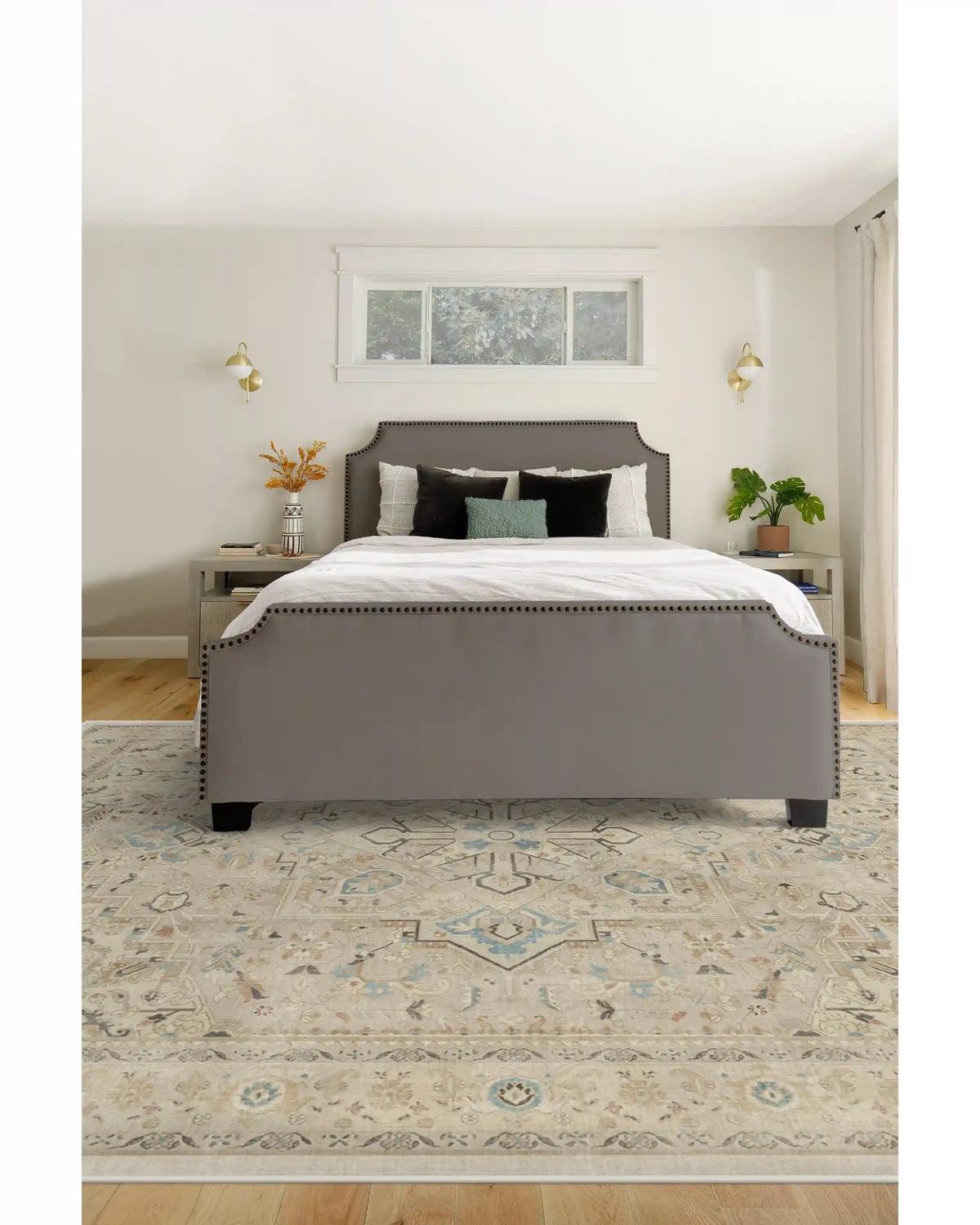 Kamran Ivory Opal Rug