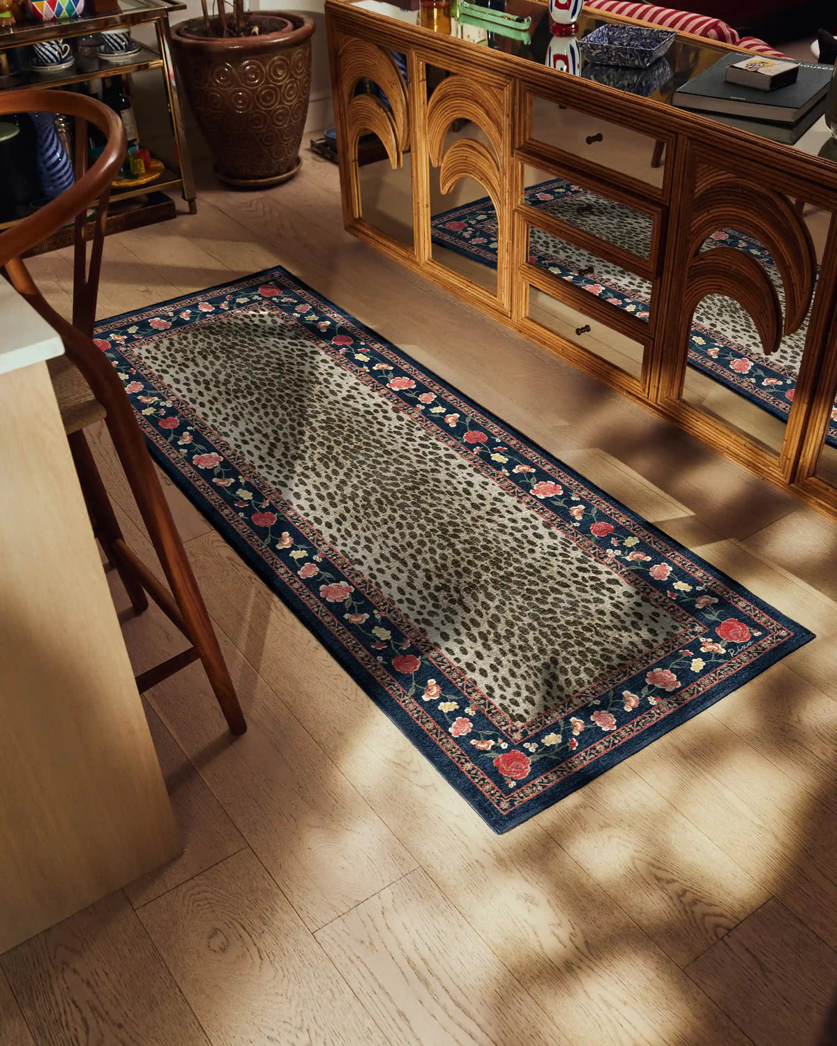 Kensington Sapphire & Brown Rug by RIXO