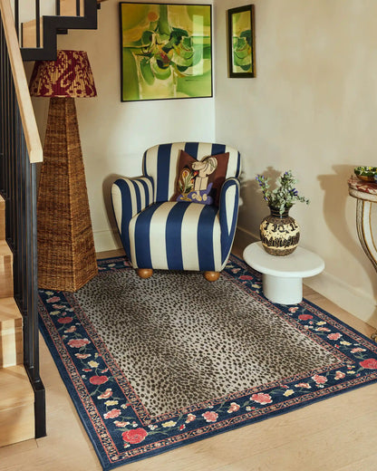 Kensington Sapphire & Brown Rug by RIXO
