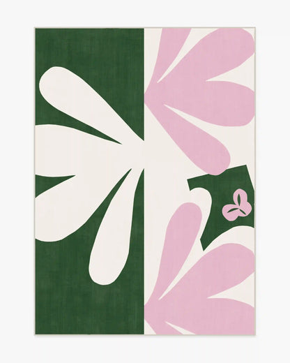 Kolmikko Green & Pink Rug by Marimekko