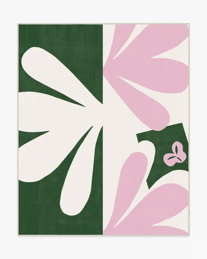 Kolmikko Green & Pink Rug by Marimekko