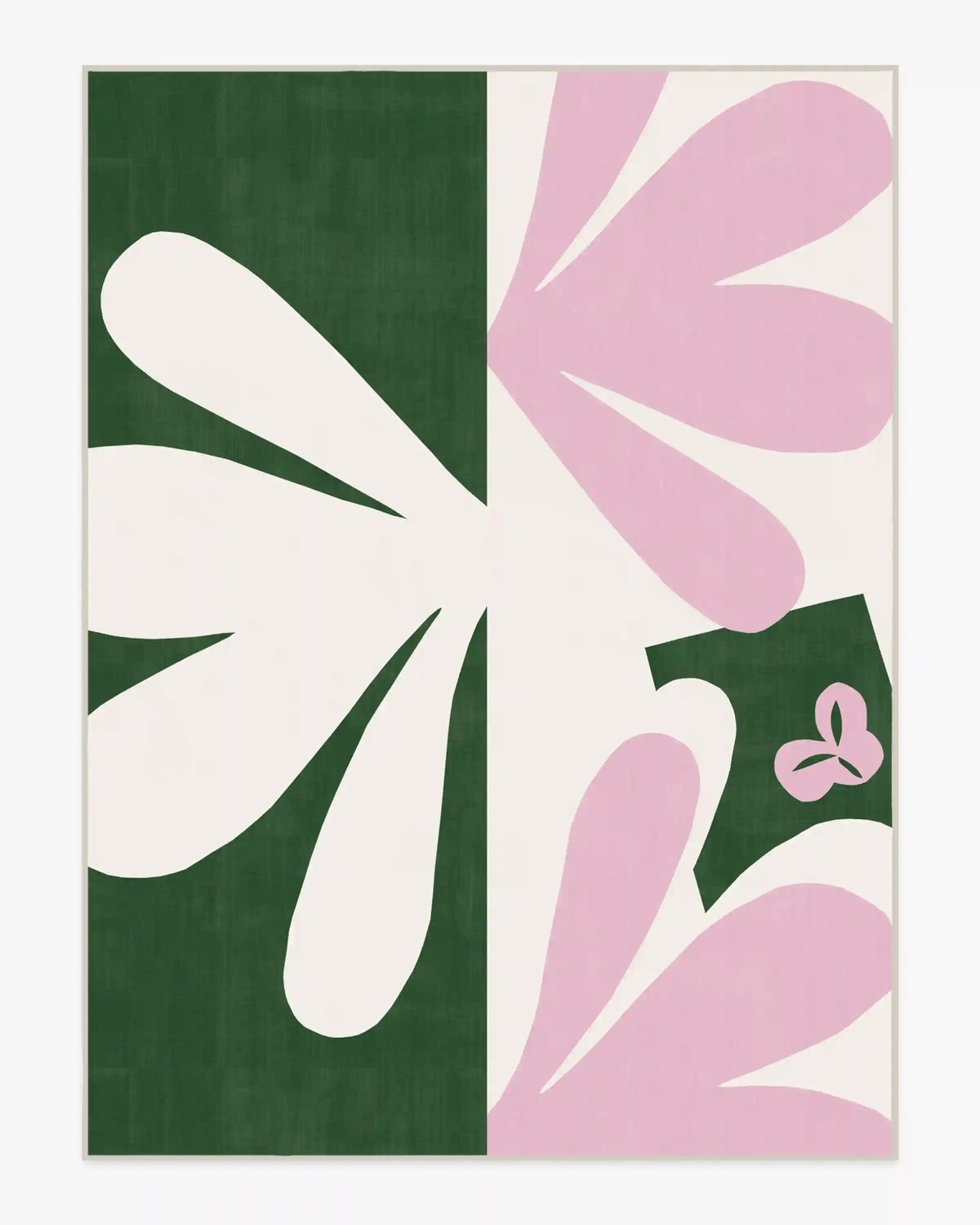 Kolmikko Green & Pink Rug by Marimekko