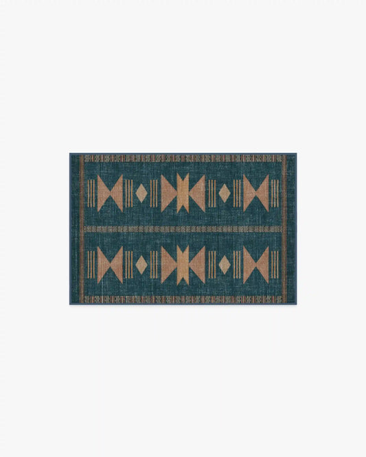 Lark Blue & Rose Rug