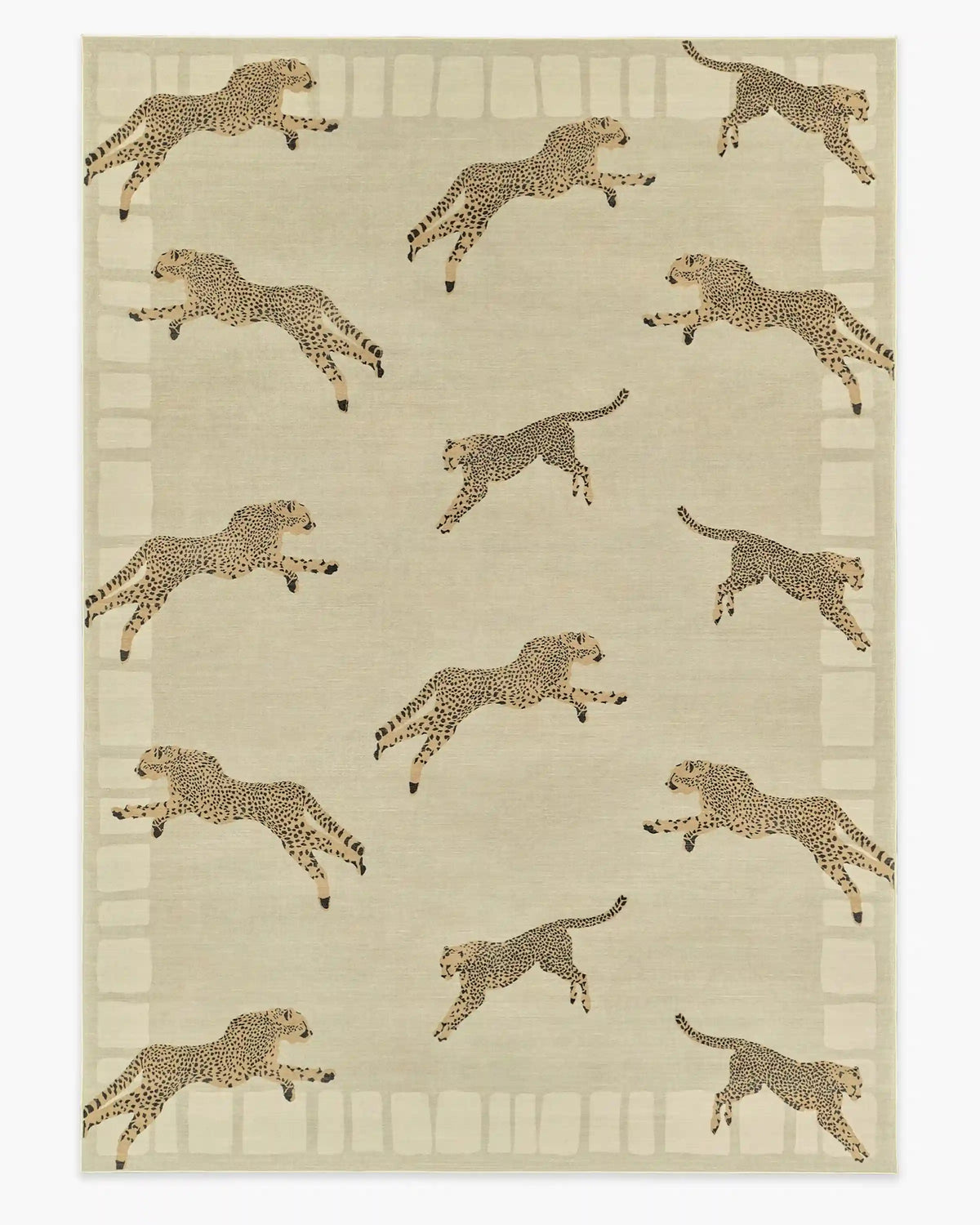 Leaping Cheetah Sand Rug by Scalamandré