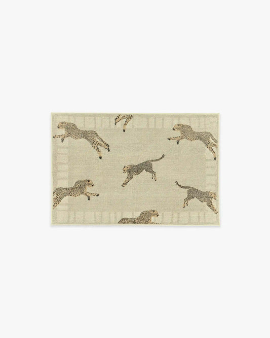 Leaping Cheetah Sand Rug by Scalamandré