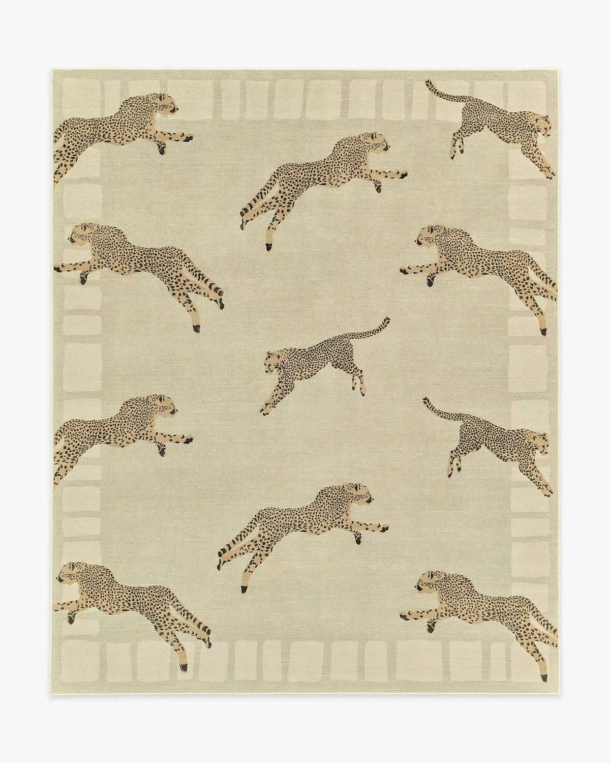 Leaping Cheetah Sand Rug by Scalamandré