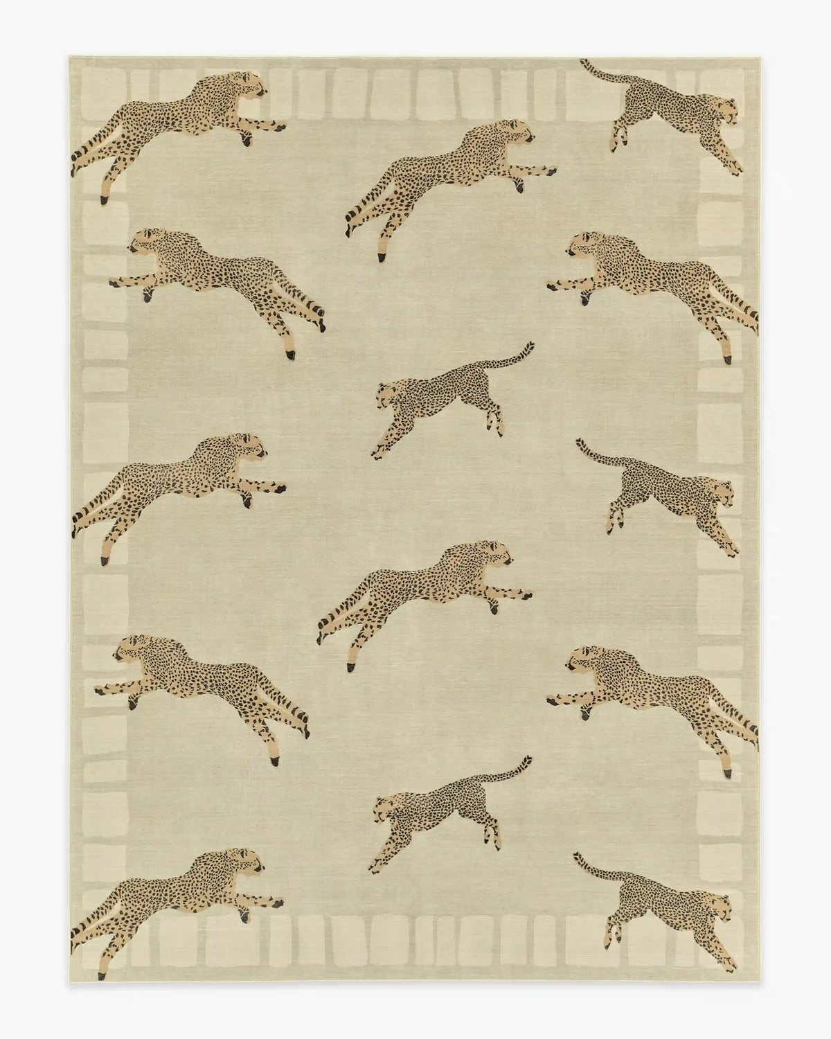 Leaping Cheetah Sand Rug by Scalamandré