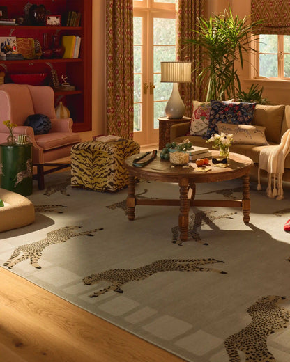Leaping Cheetah Sand Rug by Scalamandré