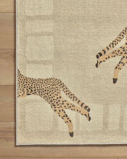 Leaping Cheetah Sand Rug by Scalamandré