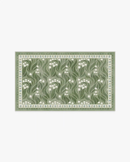 Lila Green & Ivory Rug