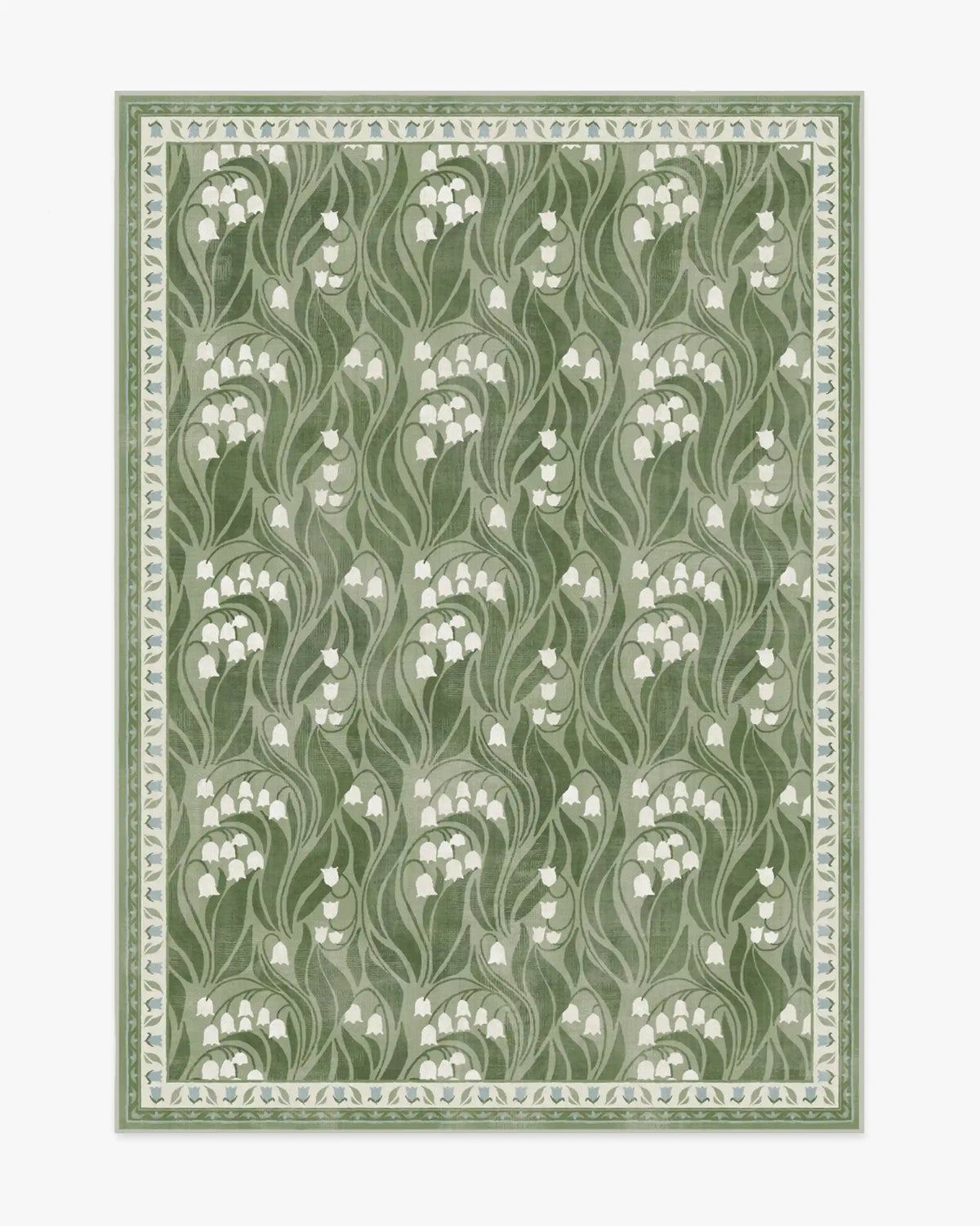Lila Green & Ivory Rug